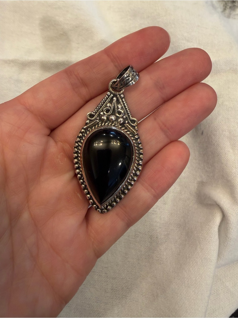 Sterling Silver Onyx Pendant